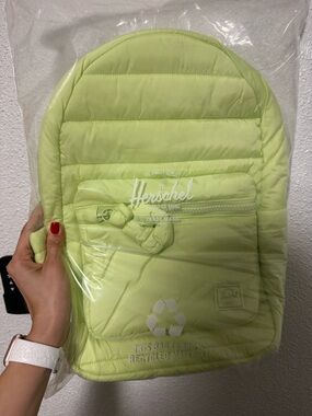 Herschel Shadow Lime quilted Backpack